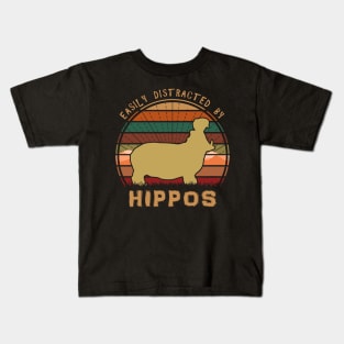 Easily Distracted By Hippos Kids T-Shirt